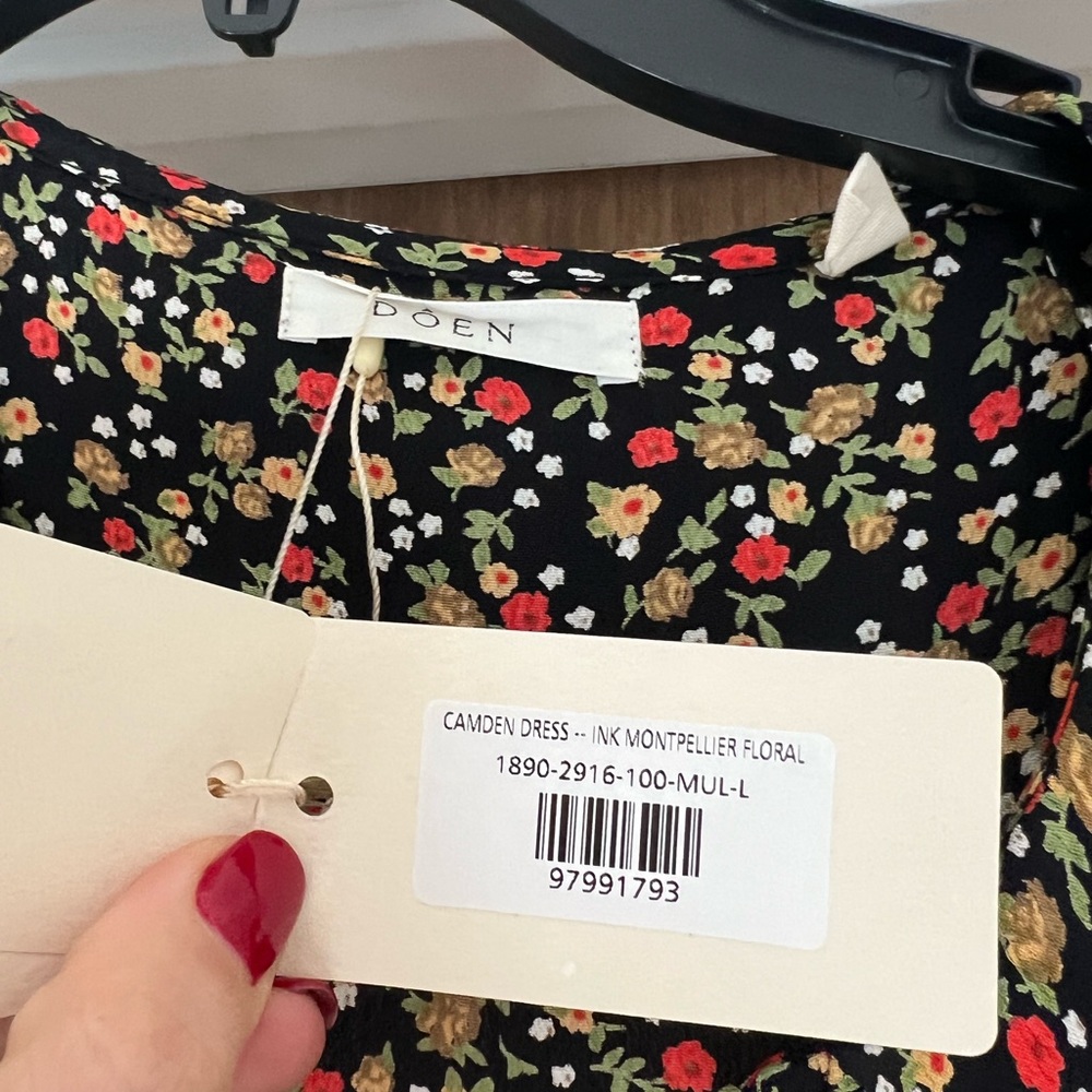 SOLD NWT Doen Camden Dress in Ink Montpellier Floral L - Picture 5 of 7